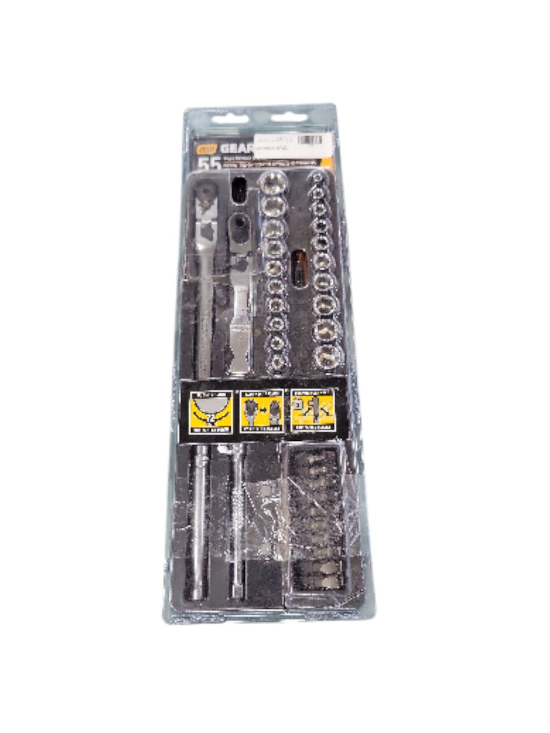 GEARWRENCH 1/4 in. Drive 6-Point SAE/Metric Slim Flex-Head Ratchet and Socket Mechanics Tool Set (55-Piece) 81039