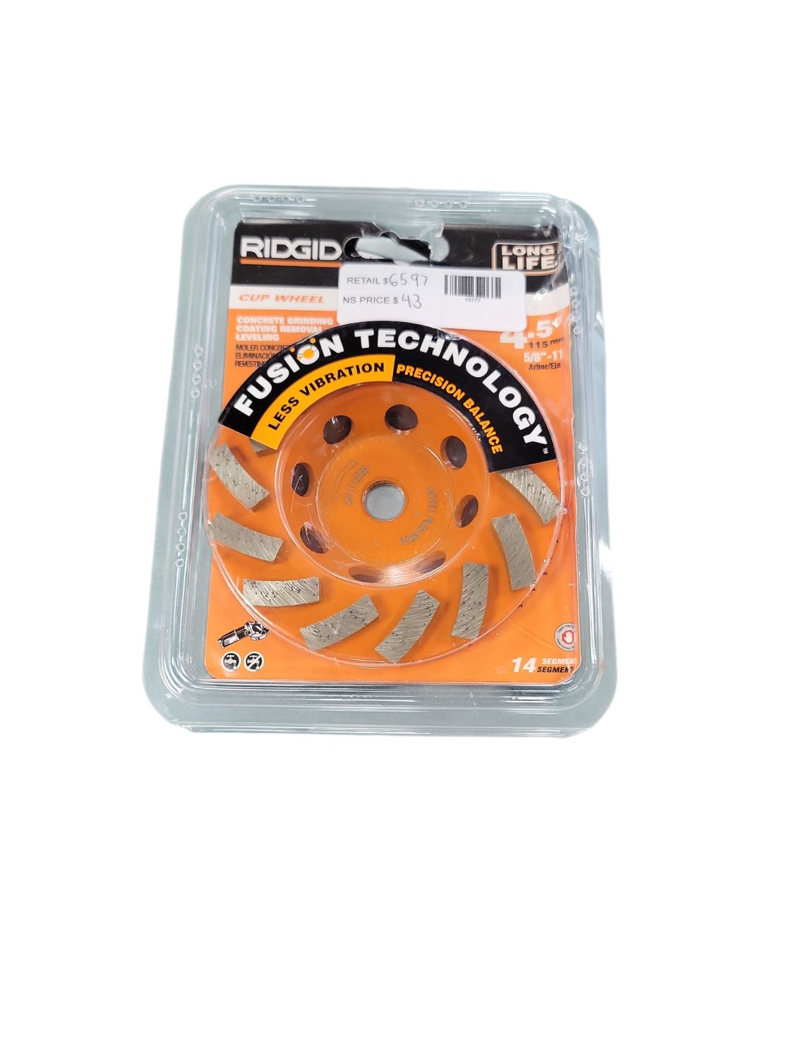 RIDGID 4.5 in. Turbo Cup Wheel HD-TAW45P1