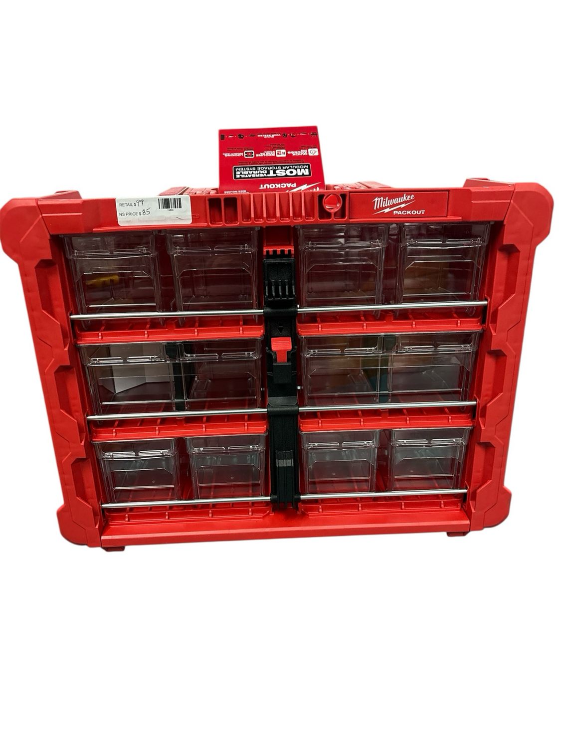 Milwaukee PACKOUT 10 Compartment Tilt Bin Organizer 48-22-8433