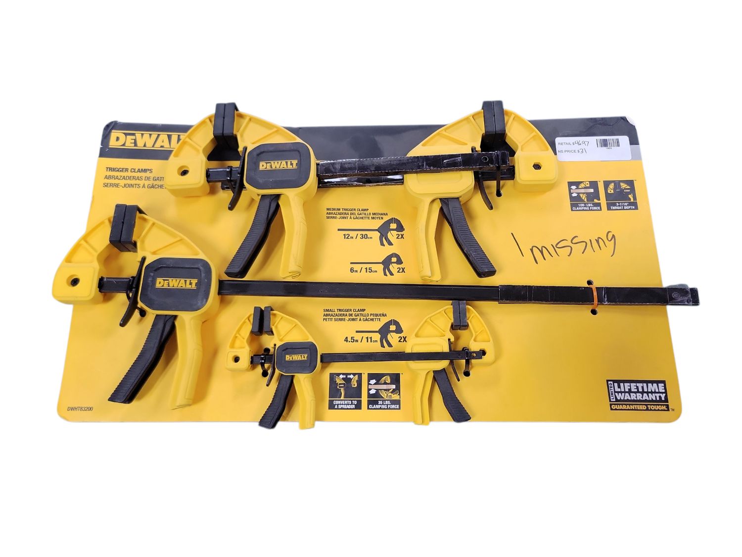 DEWALT Trigger Clamp Set (6-Piece) DWHT83200D