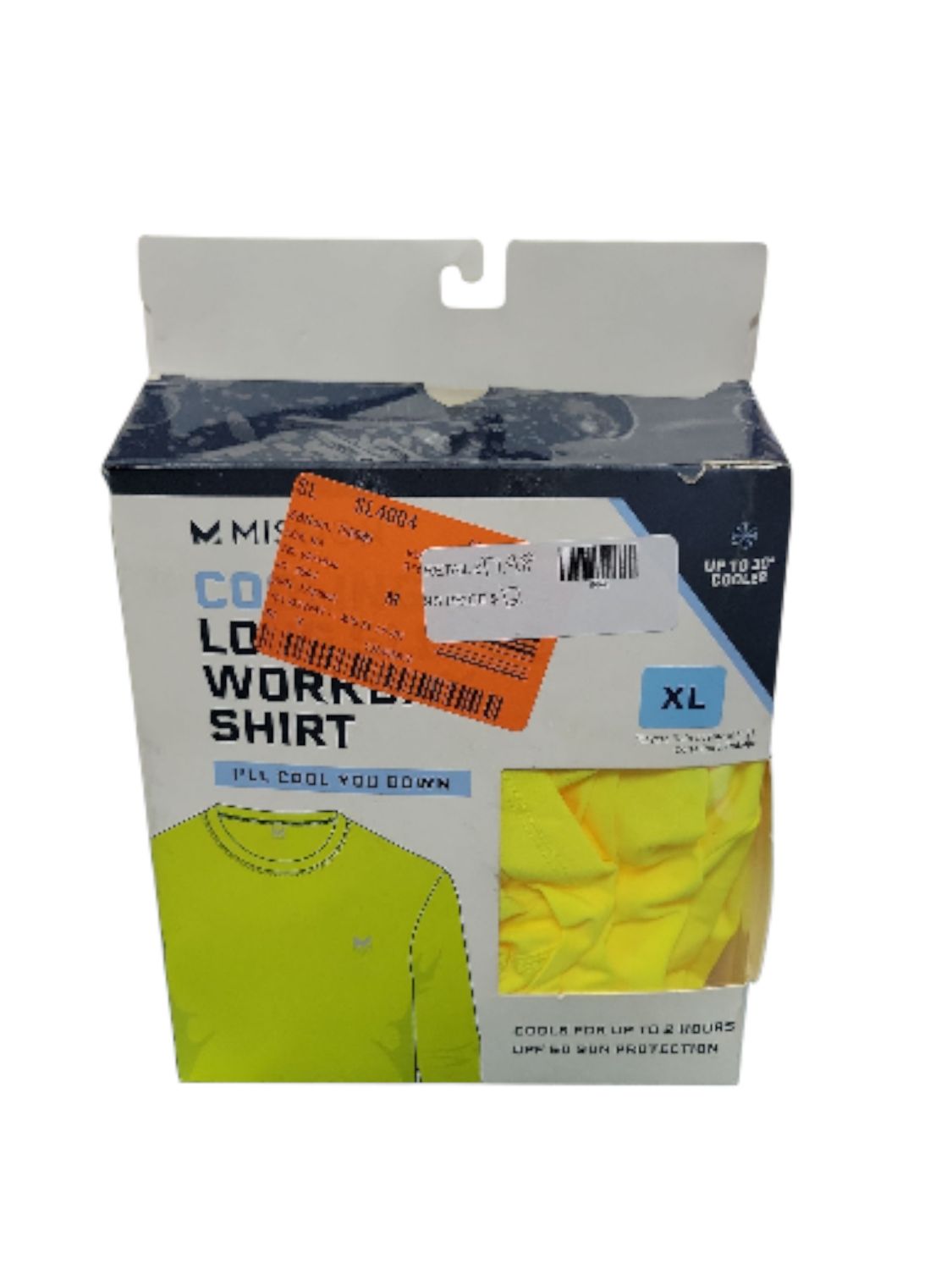 Mission Unisex XL Hi Vis Yellow Cooling Long Sleeve Performance Shirt M112HV05 .