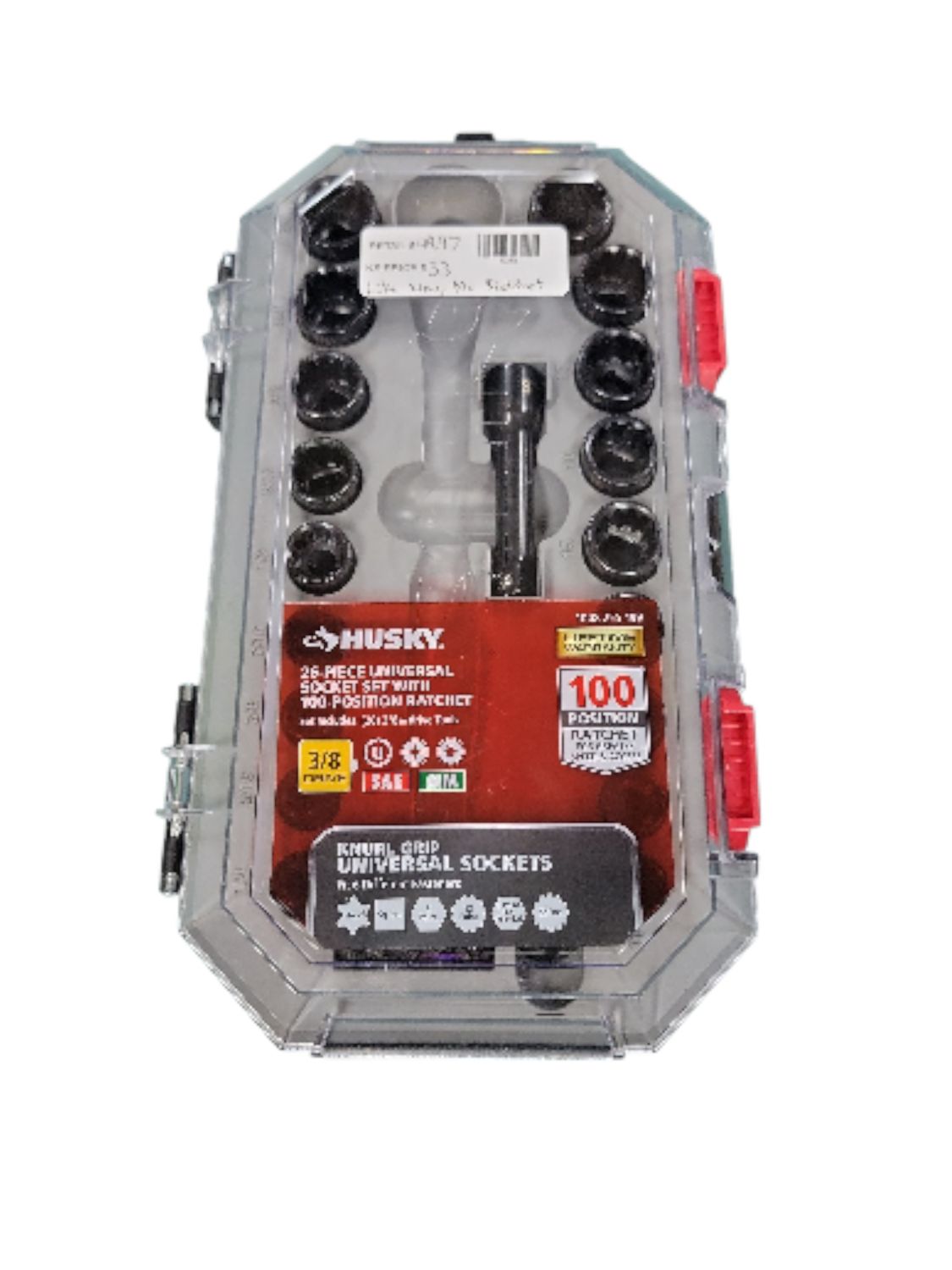 Husky 100-Position 3/8 in. Drive Universal Socket Wrench Set (26-Piece) H1003D26SWS .