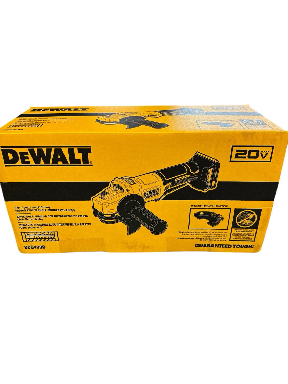 DEWALT 20V MAX Cordless Brushless 4-1/2 in. Angle Grinder with Paddle Switch (Tool Only) DCG408B