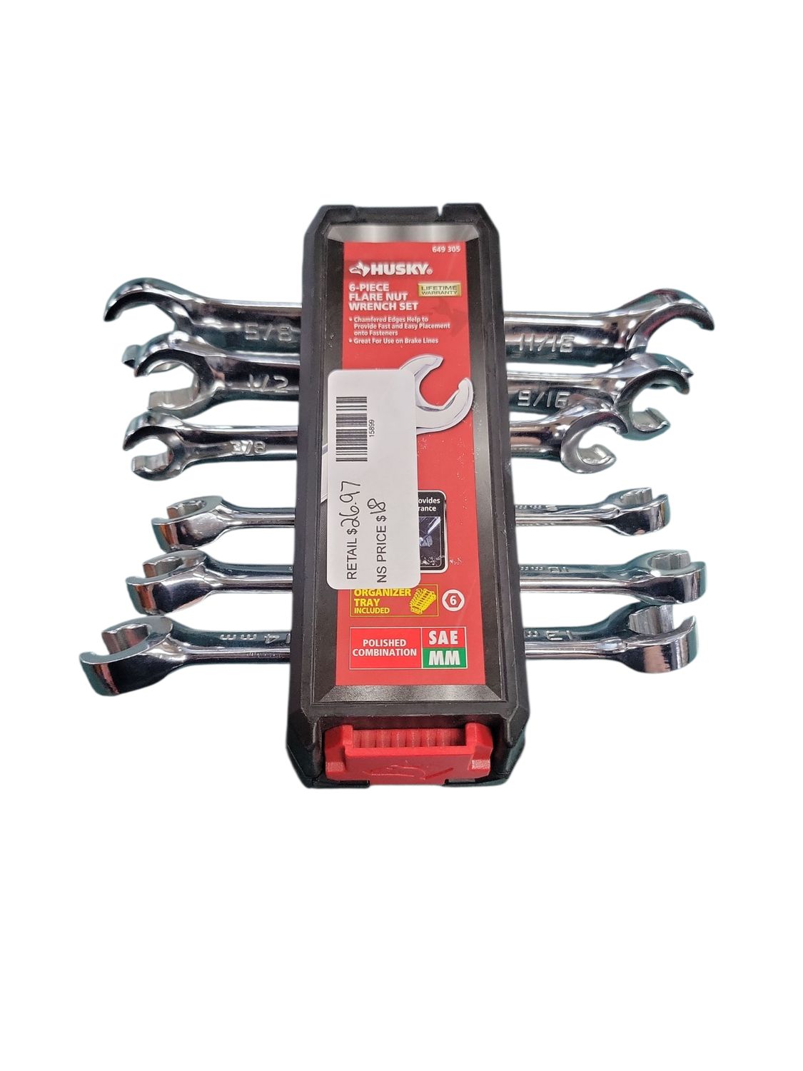 Husky SAE &amp; MM Flare Nut Wrench Set (6-Piece) HFNW6PC-05