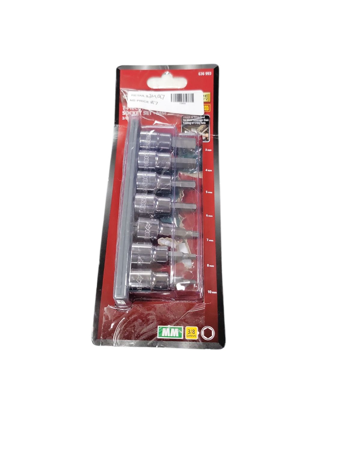 Husky 3/8 in. Drive Metric Hex Bit Socket Set (7-Piece) H3DMM7PCHBSSR