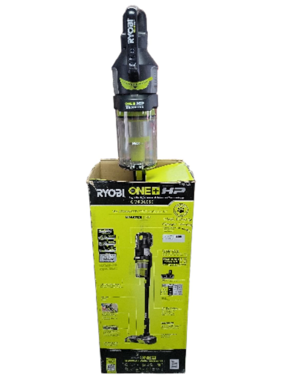RYOBI ONE+ HP 18V Cordless Advanced WHISPER Series Stick Vacuum Kit with 4.0 Ah Battery and Charger PBLSV719K
