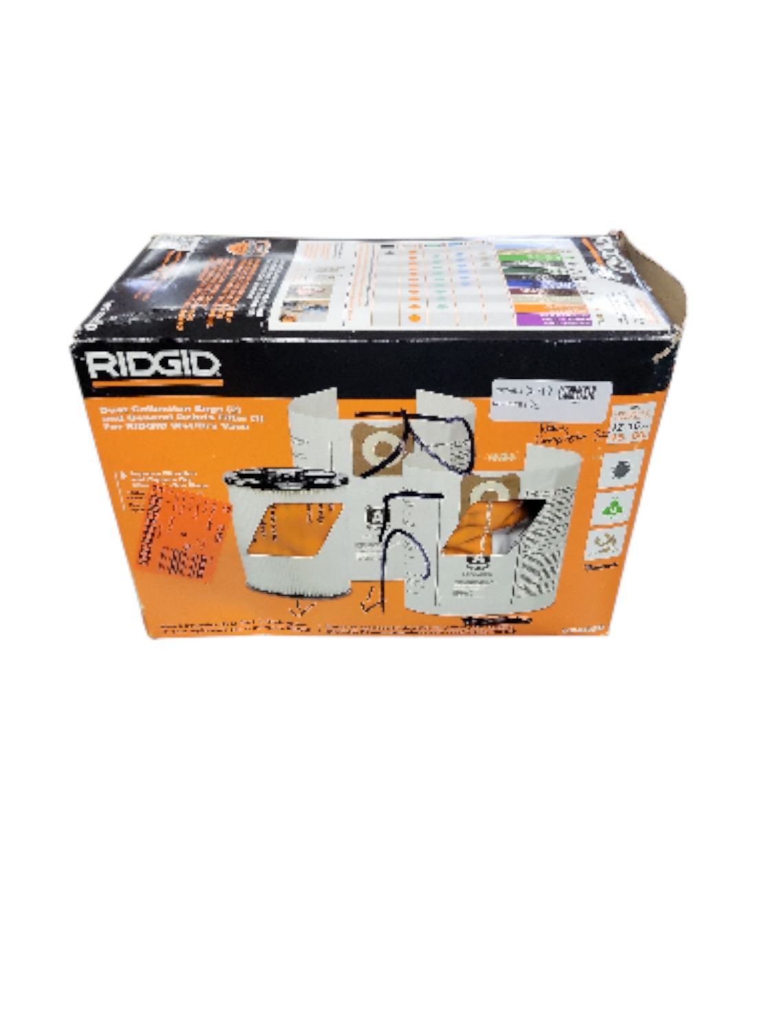 RIDGID Genuine Wet Dry Vac Filter Kit with General Debris Filter, 2-Dust Bags for Select 12-16 Gal. RIDGID Wet Dry Vacs VF4500