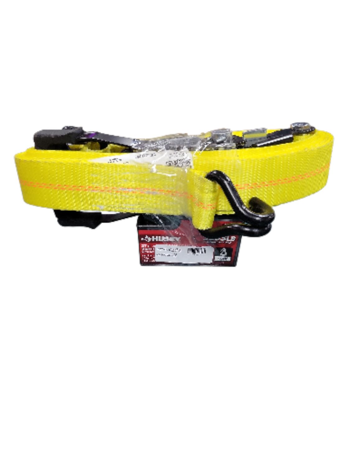Husky 27 ft. x 2 in. Heavy-Duty Ratchet Tie-Down Strap with J Hook FH0843