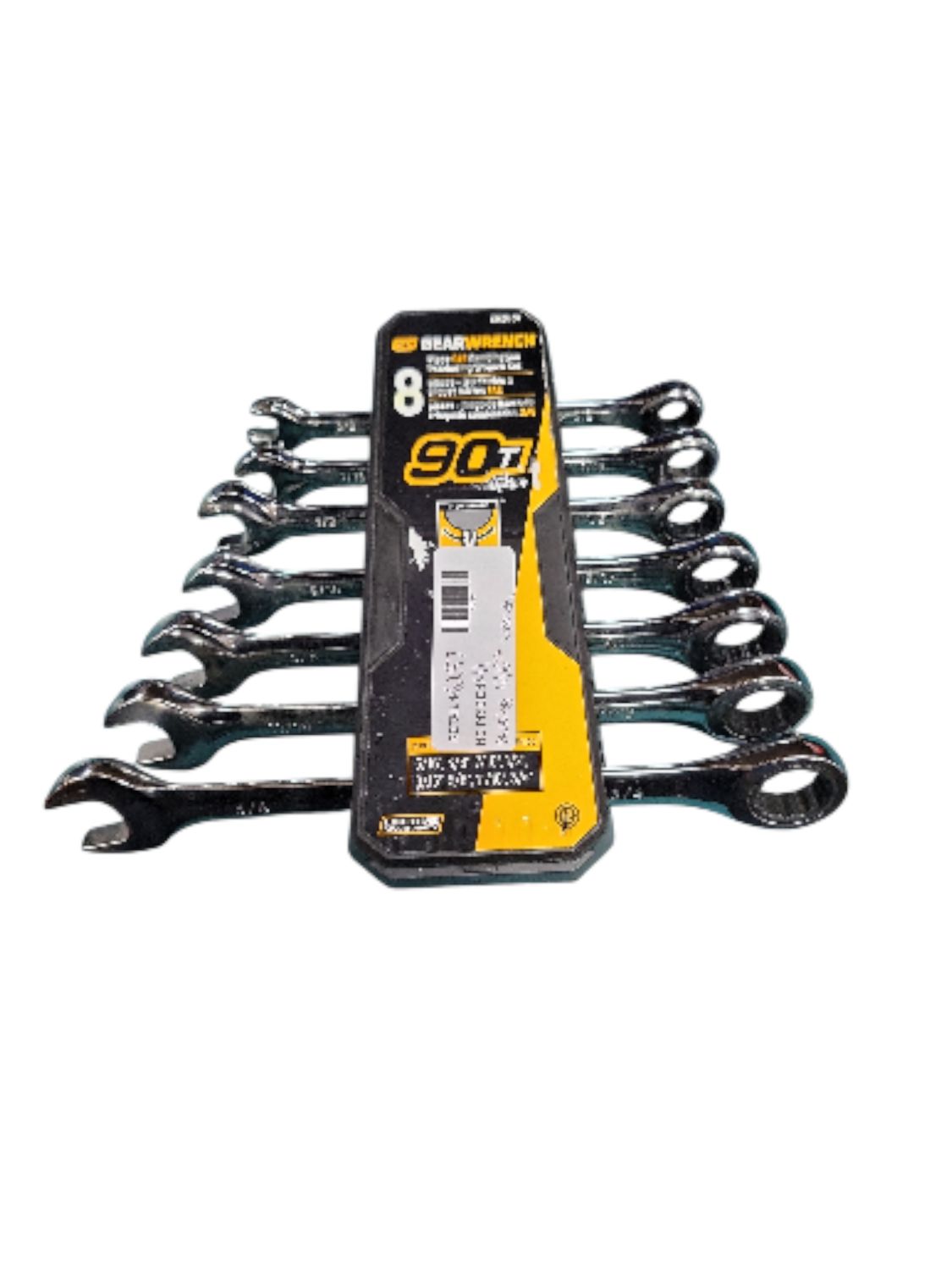 GEARWRENCH SAE 90-Tooth Combination Ratcheting Wrench Tool Set with Tray (8-Piece) 86695-06