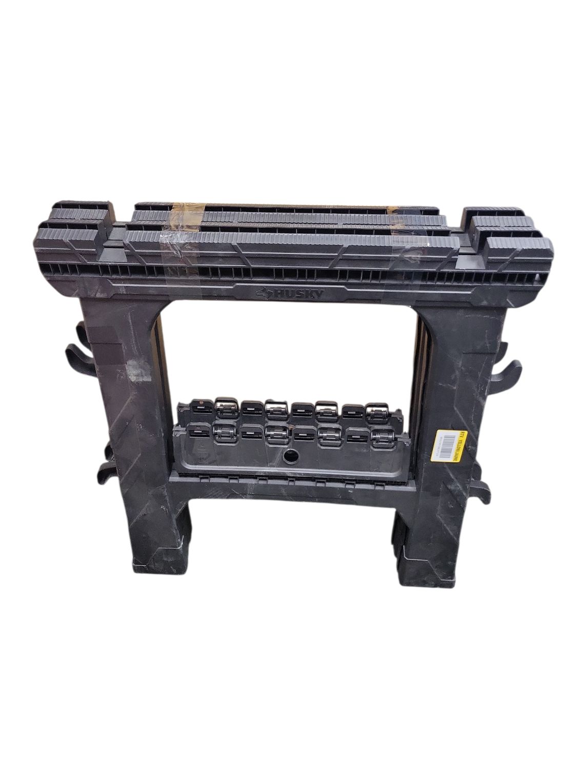 Husky 28 in. W x 31 in. H Folding Sawhorse (2-Pack) 999-7400