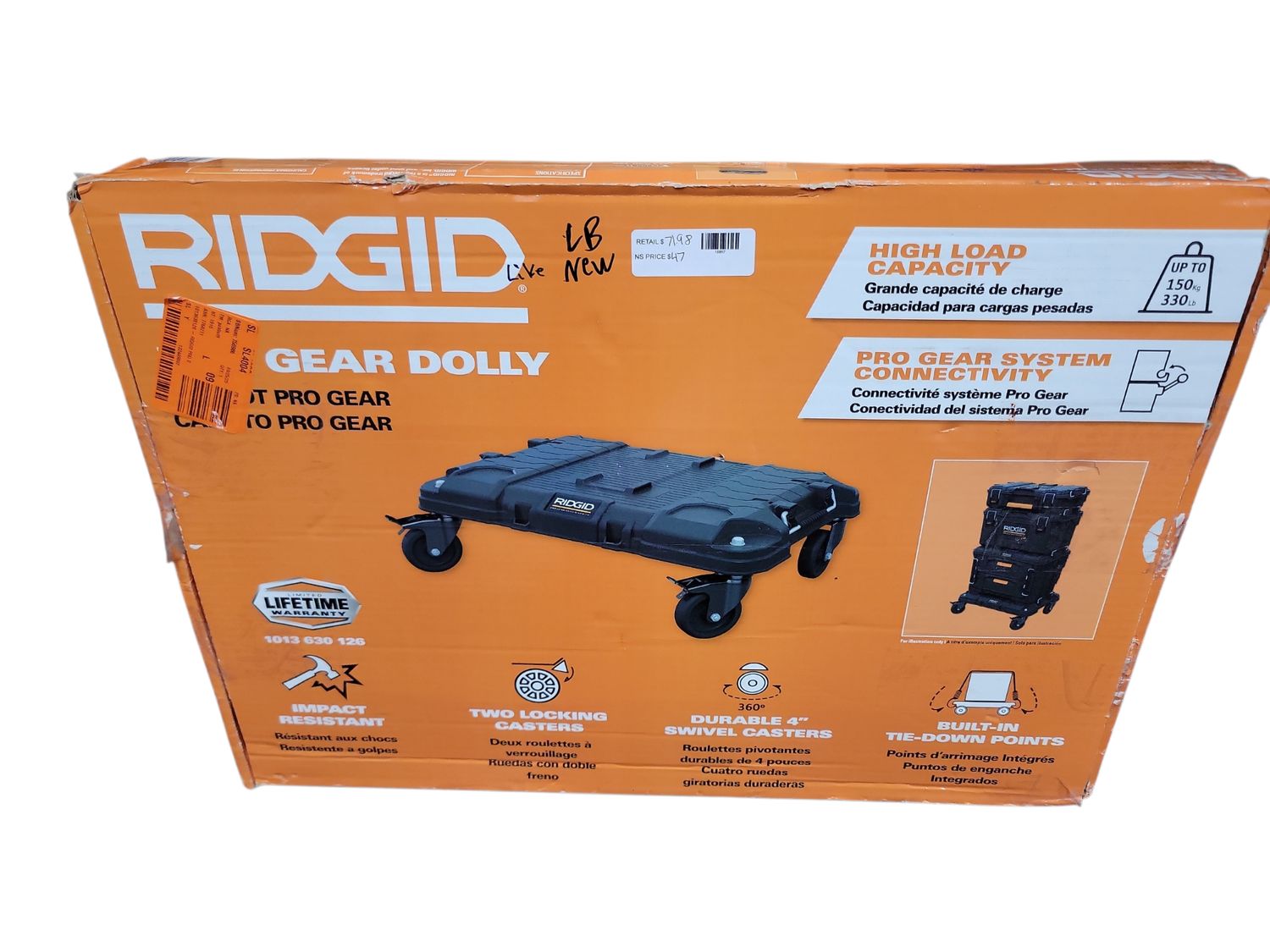 RIDGID Dolly 24 in. x 18 in. Black Modular Tool Cart 262824