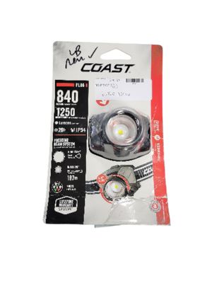 Coast FL86 840 Lumens Alkaline Dual Power LED Battery Powered Headlamp 30827
