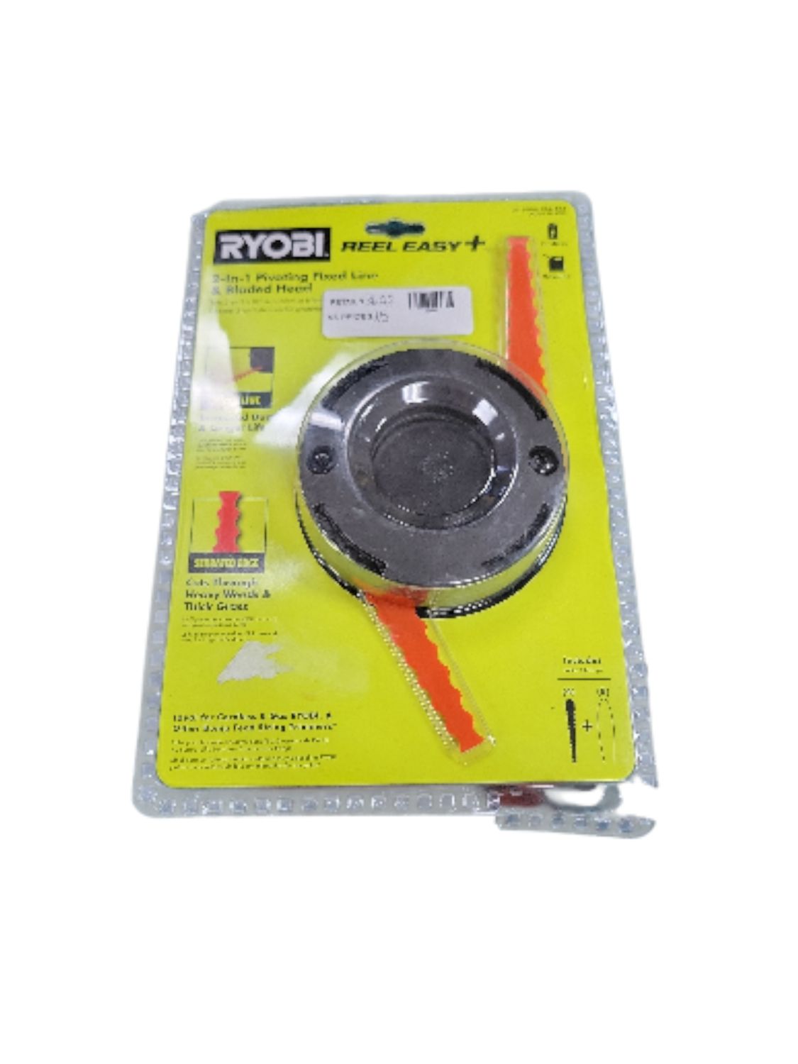RYOBI REEL EASY+ 2-in-1 Pivoting Fixed Line and Bladed Head for Bump Feed Trimmers AC053N1FH  ..