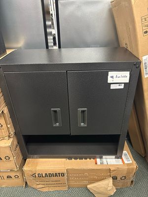 Gladiator Steel 2-Shelf Wall Mounted Garage Cabinet in Hammered Granite GAWG28KDESG