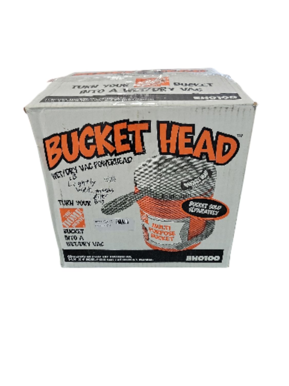 Bucket Head 5 Gal. 1.75 Peak HP Wet Dry Vac Powerhead Shop Vacuum with Filter, Hose (Compatible with 5 Gal. Homer Bucket) BH0100  .