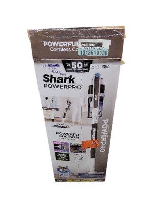 Shark PowerPro Bagless Cordless HEPA Filter Portable Stick Vacuum Cleaner for Multisurfaces, up to 50 min Runtime in Black IZ372HD