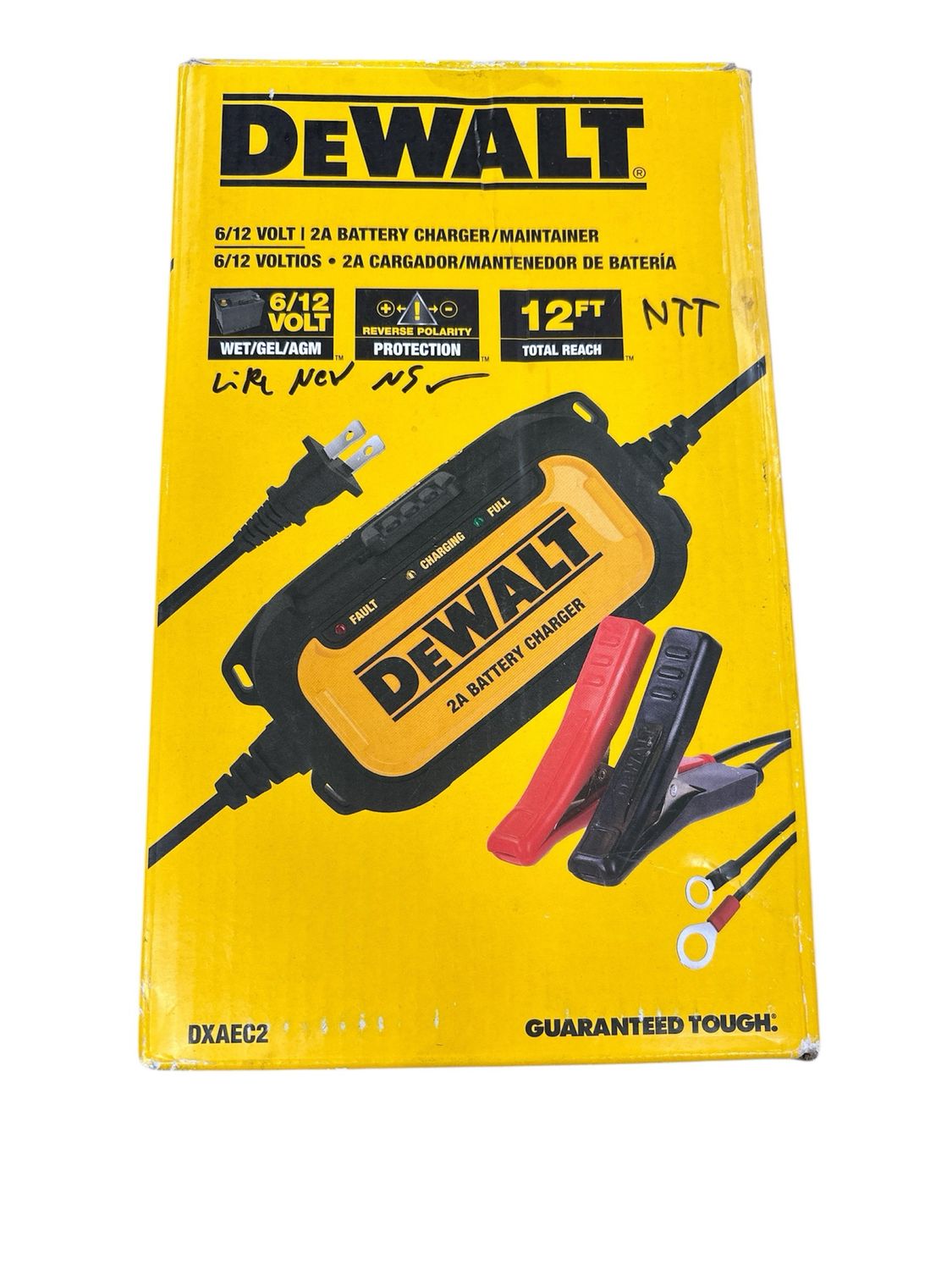 DEWALT Professional 2 Amp Automotive Battery Charger and Maintainer DXAEC2  .