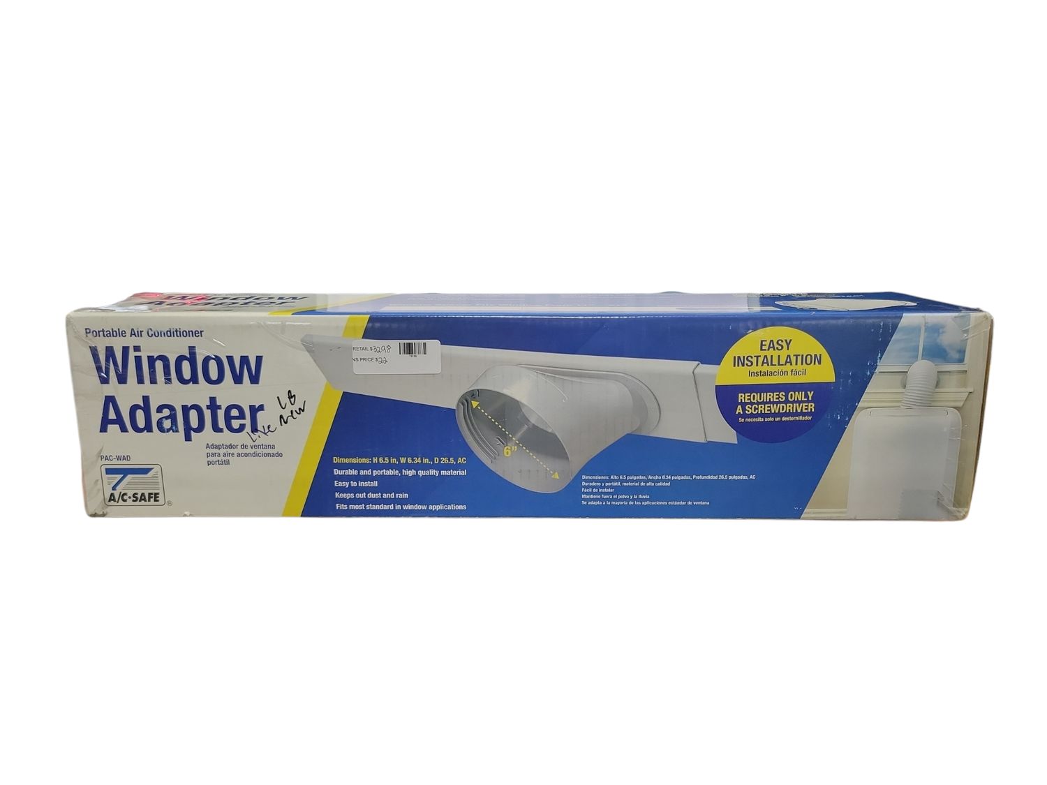 AC-Safe PAC Window Adaptor PAC-WAD