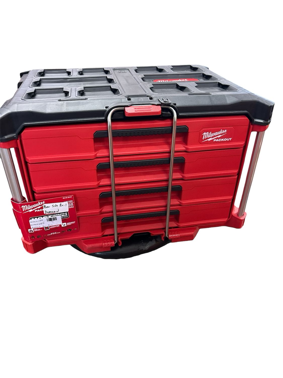 Milwaukee PACKOUT 22 in. Modular 4-Drawer Tool Box with Metal Reinforced Corners and 50 lbs. Capacity 48-22-8444  .
