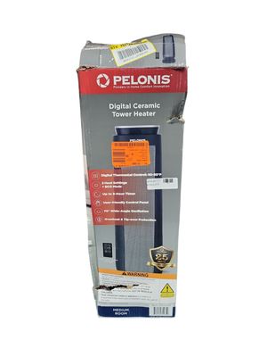 Pelonis 1500-Watt 23 in. Digital Tower Indoor Ceramic Heater Quiet Operation w/ Safety Overheat Protection and Fan Mode in Black PHT23D7ABB . .