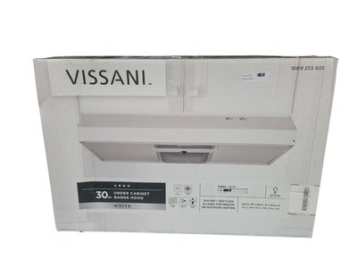 Vissani Arno 30 in. 240 CFM Convertible Under Cabinet Range Hood in White with Lighting and Charcoal Filter 30WHC19PRT