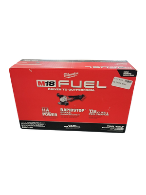 Milwaukee M18 FUEL 18V Lithium-Ion Brushless Cordless 4-1/2 in./5 in. Grinder w/Paddle Switch (Tool-Only) 2880-20  .