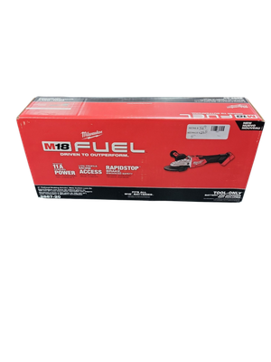 Milwaukee M18 FUEL 18V Lithium-Ion Brushless Cordless 5 in. Flathead Braking Grinder with Slide Switch Lock-On (Tool-Only) 2887-20