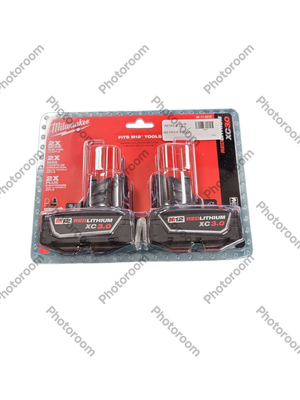 Milwaukee M12 12-Volt Lithium-Ion XC Extended Capacity 3.0 Ah Battery Pack (2-Pack) 48-11-2412 .