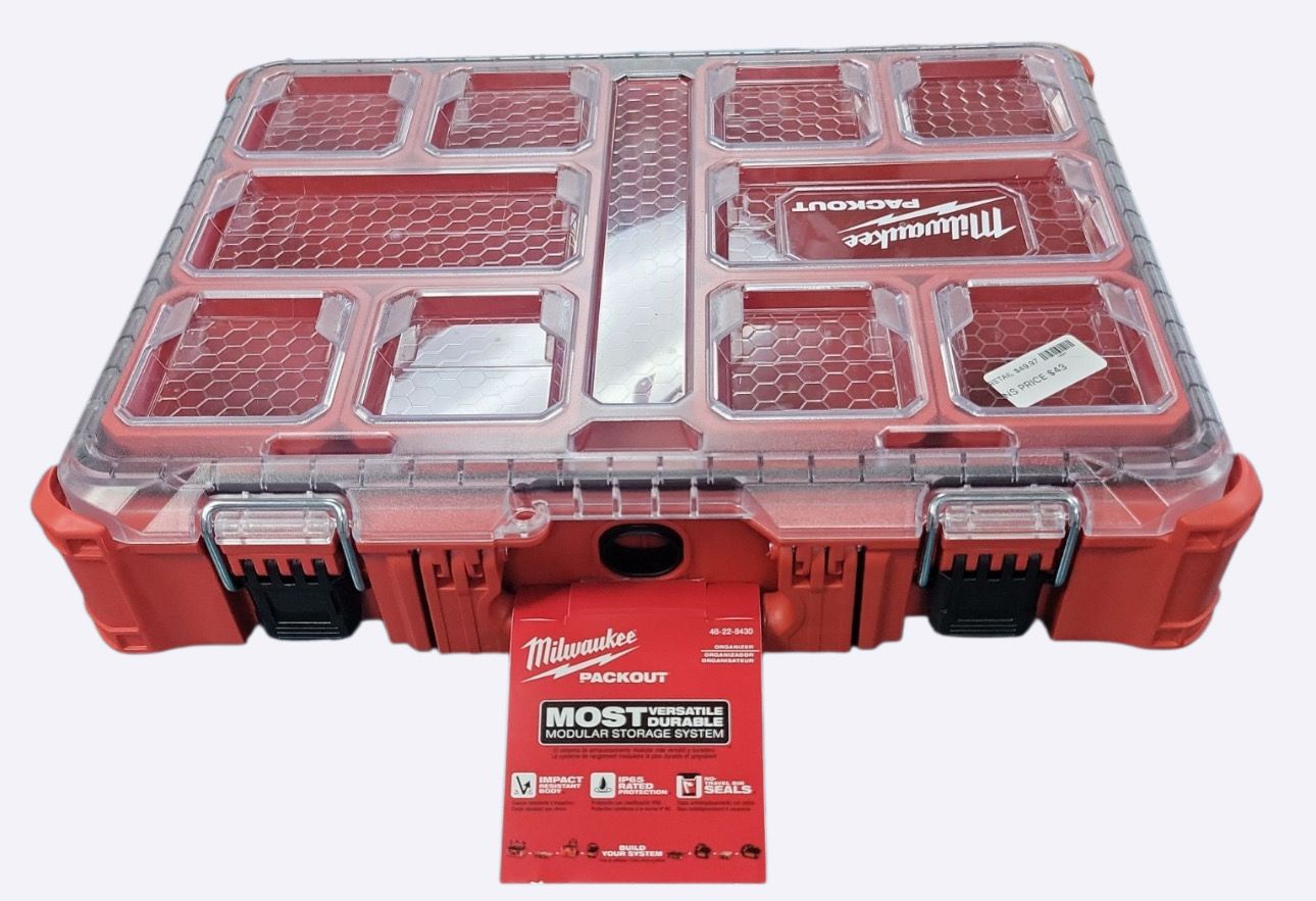 Milwaukee PACKOUT 11-Compartment Impact Resistant Portable Small Parts Organizer 48-22-8430