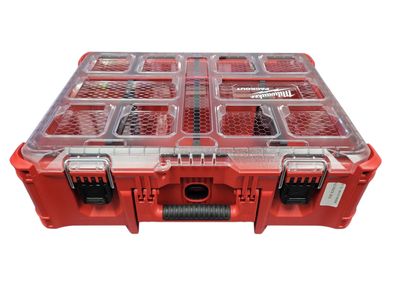 Milwaukee PACKOUT 20 in. Deep Small Parts Organizer with 6 Compartments and Quick Adjust Dividers 48-22-8432