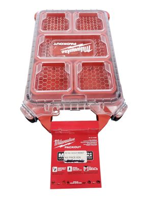 Milwaukee PACKOUT 5-Compartment Low-Profile Compact Small Parts Organizer 48-22-8436