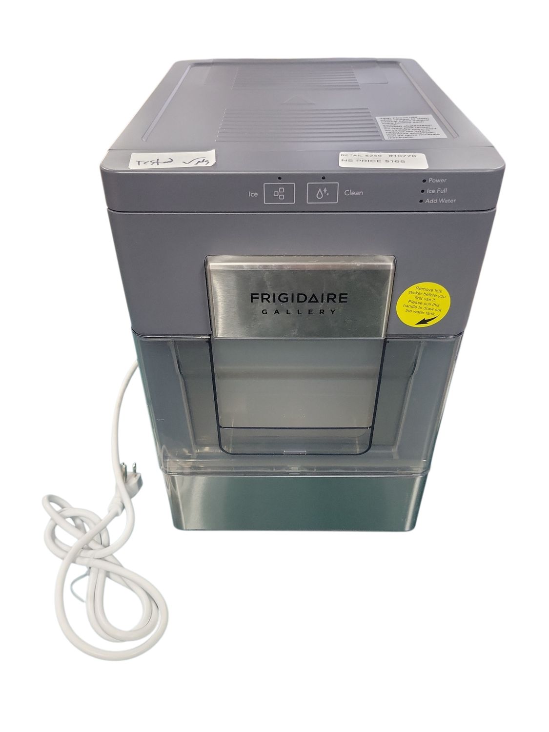 Frigidaire Gallery 33 Lb. Countertop Nugget Ice Maker with Touch Controls with Stainless Steel Trim and a Matt Finish