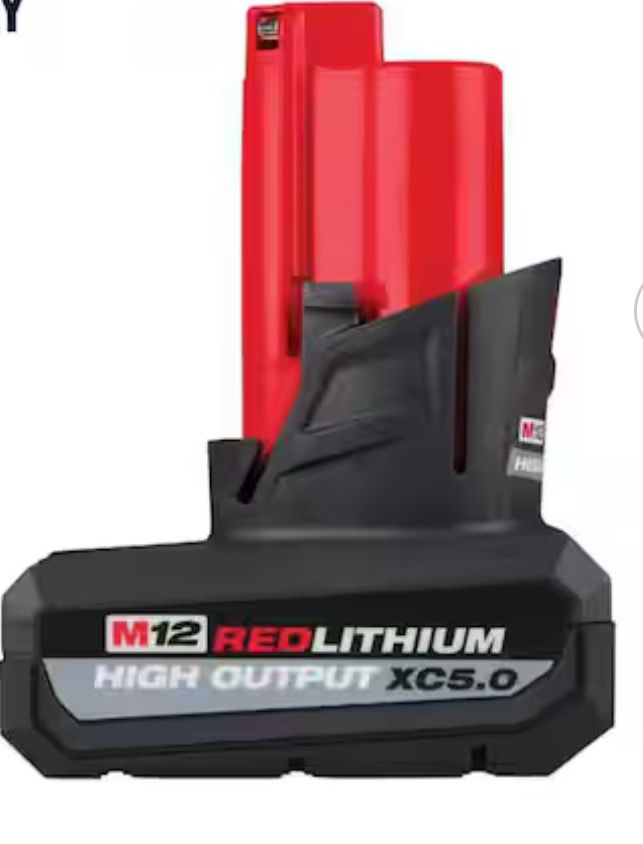 Milwaukee M12 12-Volt Lithium-Ion XC High Output 5.0 Ah Battery Pack 48-11-2450