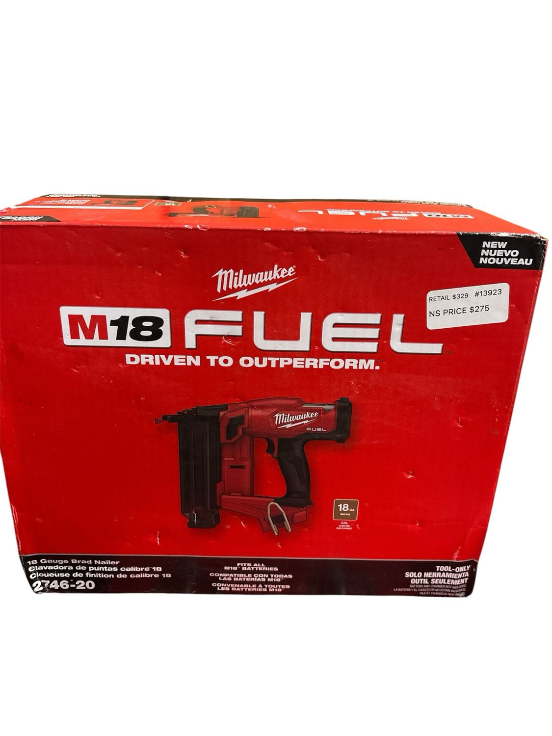 Milwaukee M18 FUEL 18-Volt Lithium-Ion Brushless Cordless Gen II 18-Gauge Brad Nailer (Tool-Only) 2746-20