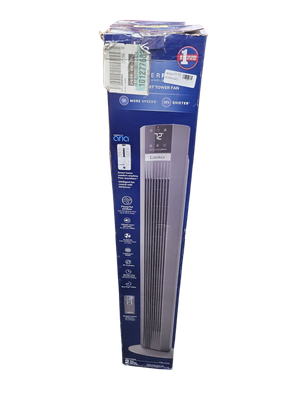 Lasko Xtra Air 48 in. 12-Speed Smart Tower Fan in Gray w/ DC Motor, Works w/ Alexa, Google, Whisper Quiet, Remote, 12 in. Dia TDC487S