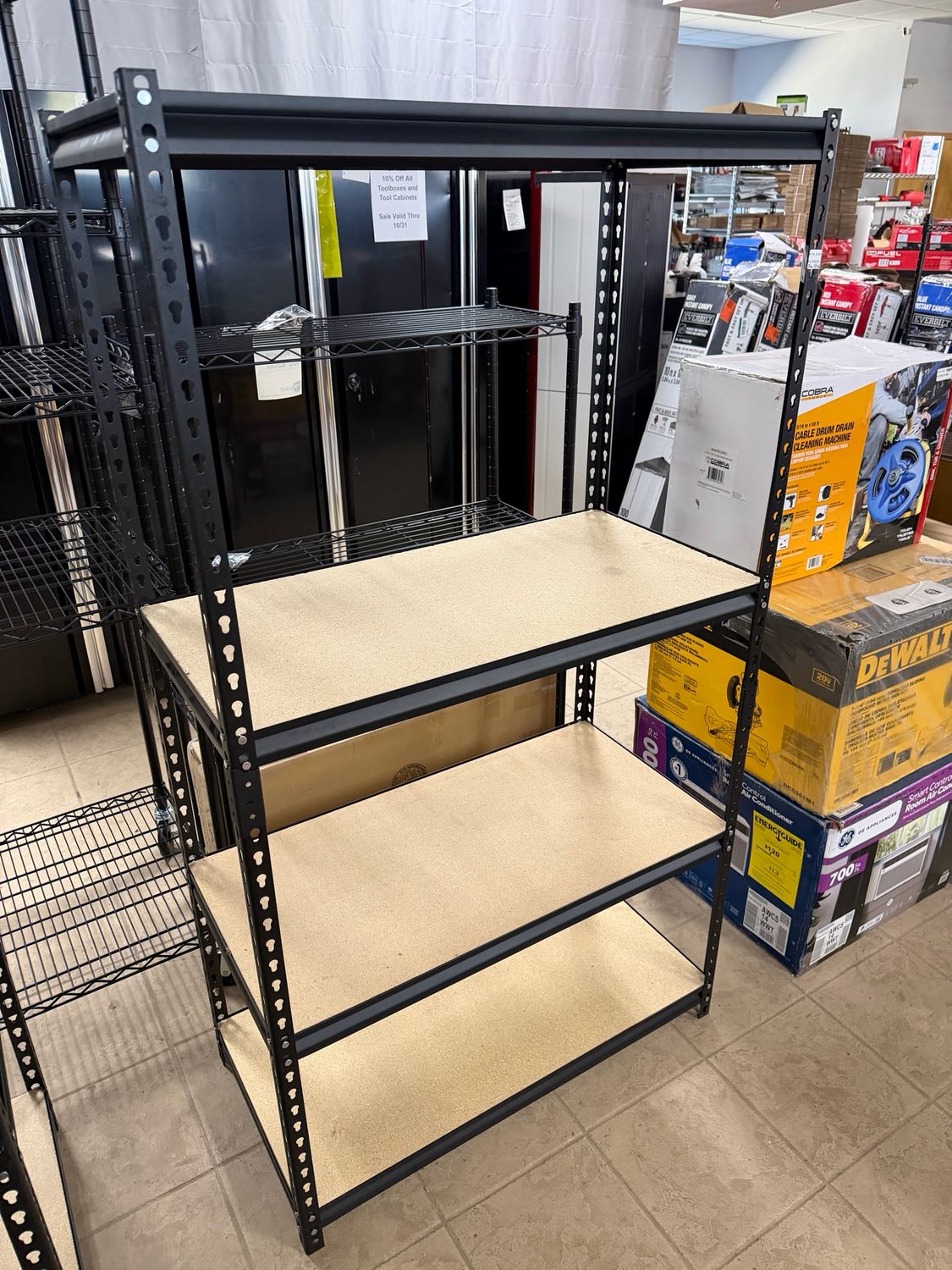 Muscle Rack 5-Shelf Heavy Duty Adjustable Metal Garage Storage Shelving Unit in Black (36 in. W x 72 in. H x 18 in. D) UR-185PBB