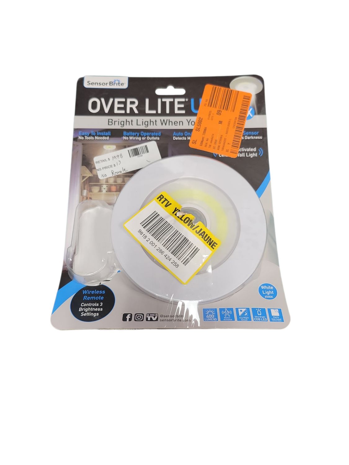 Sensor Brite Ultra-Overhead Motion Activated LED Night Light Bulb OLU-CD4