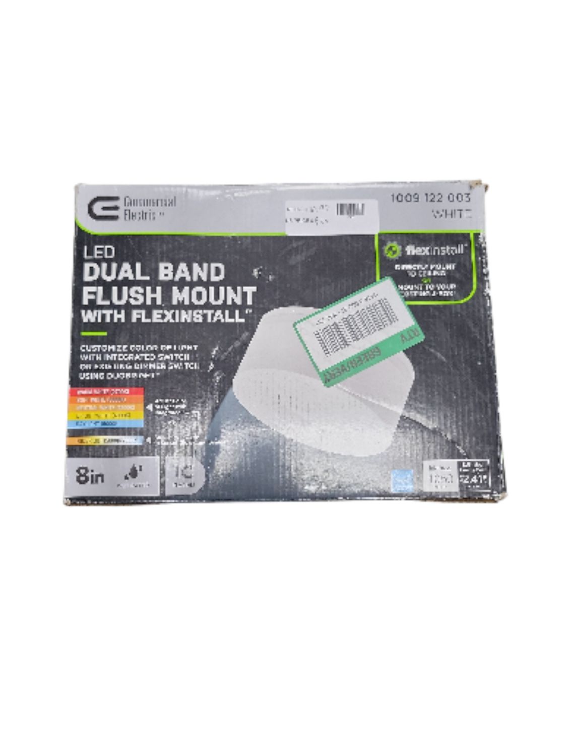 Commercial Electric Flexinstall LED 8 in. White Dual Band Recessed Ceiling Light for Home with 5CCT + DuoBright Dimming 92066