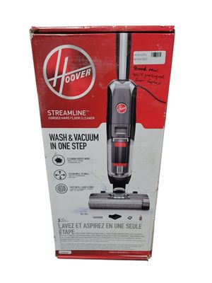 HOOVER Streamline Corded Wet/Dry Hard Floor Cleaner and Vacuum Cleaner with Self Cleaning System for Sealed Hard Floors, Black FH46020V