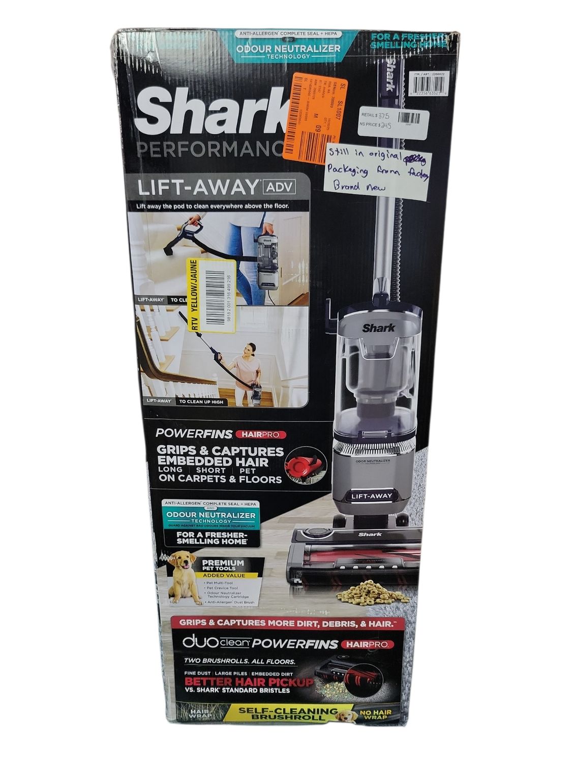 Shark Performance Plus Bagless Corded HEPA Upright Vacuum with DuoClean PowerFins HairPro and Odor Neutralizer Technology UV900