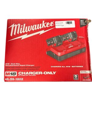 Milwaukee M18 18-Volt Lithium-Ion Dual Bay Rapid Battery Charger 48-59-1802