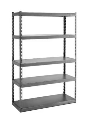 Gladiator 5-Tier Steel Garage Storage Shelving Unit with EZ Connect (48 in. W x 72 in. H x 18 in. D) GARK485TGG