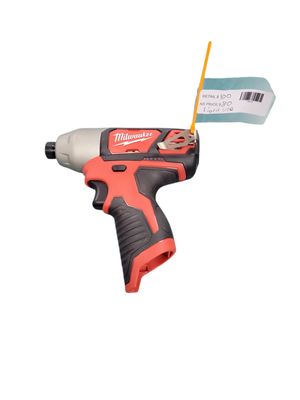 Milwaukee M12 12V Lithium-Ion Cordless 1/4 in. Hex Impact (Tool-Only) 2462-20   .