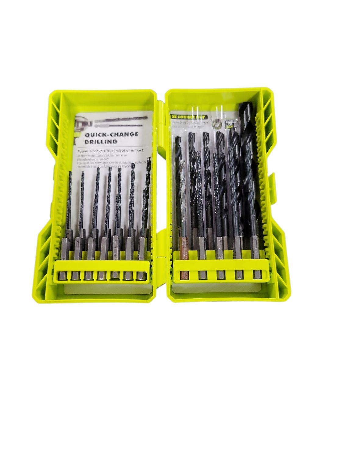 RYOBI Black Oxide Hex Shank Twist Drill Bit Set (25-Piece) A972502 .