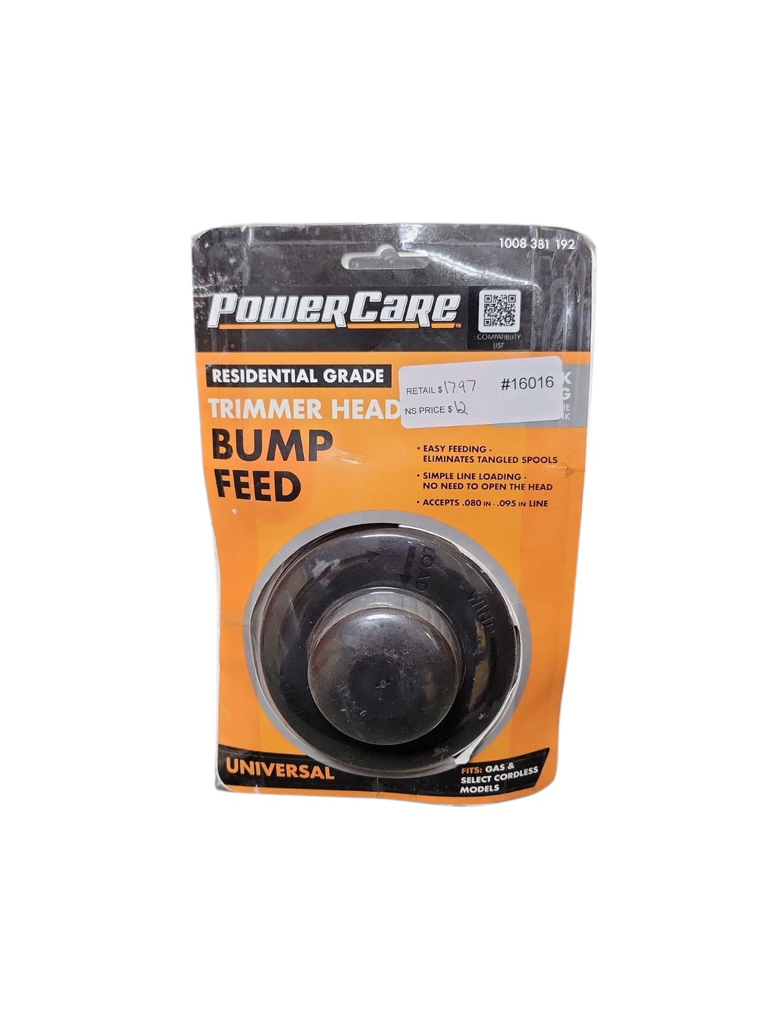 Powercare Universal Fit Replacement Bump Feed Head for Gas and Select Cordless String Grass Trimmer/Lawn Edger 17626    .