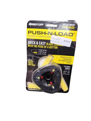 Rino-Tuff Universal Fit Push-N-Load 3 Blade Replacement Head for Gas and Select Cordless String Grass Trimmer/Lawn Edger 16234 .