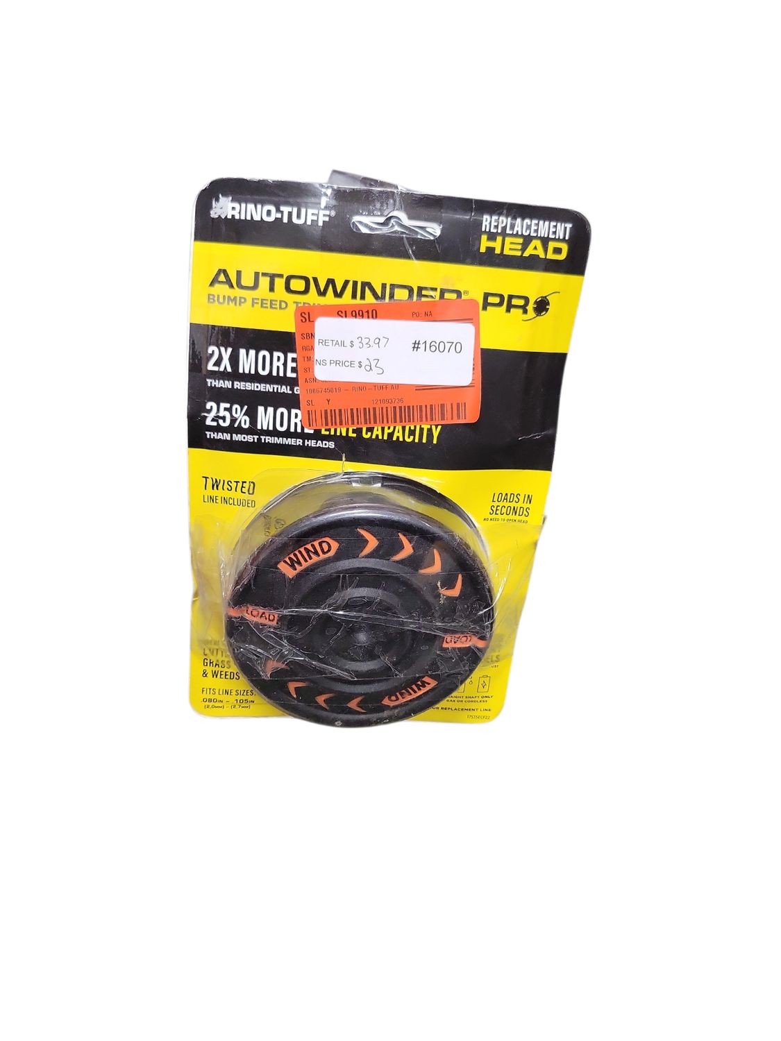 Rino-Tuff Universal Autowind Pro Replacement Bump Head for Straight Shaft Gas and Select Cordless String Grass Trimmer/Lawn Edger 17535  .