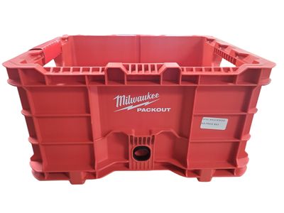 Milwaukee PACKOUT 18.6 in. Tool Storage Crate Bin with Carrying Handles and 50 lbs. Weight Capacity 48-22-8440   .