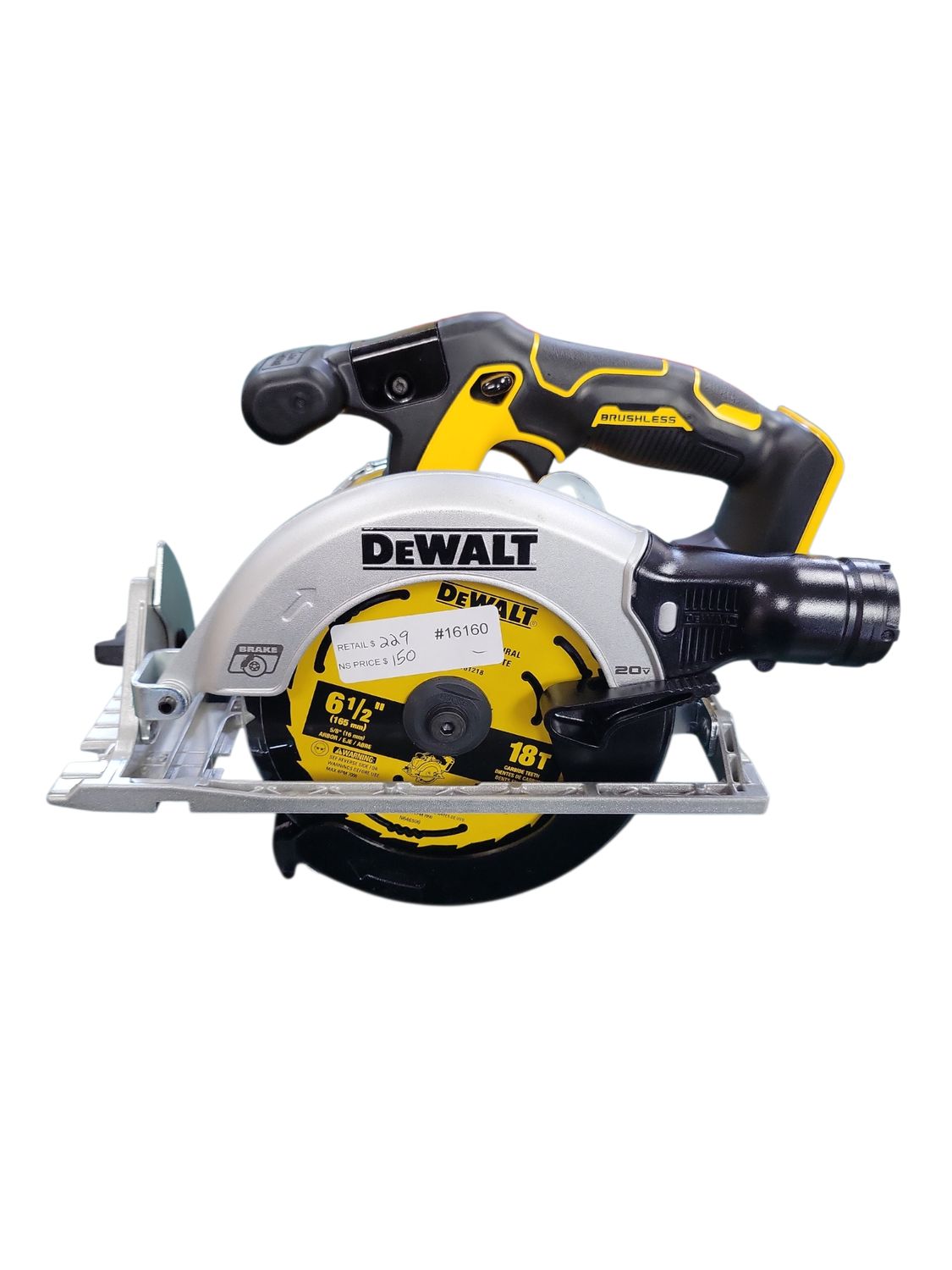 DEWALT 20V MAX Cordless Brushless 6-1/2 in. Sidewinder Style Circular Saw (Tool Only) DCS565B   .