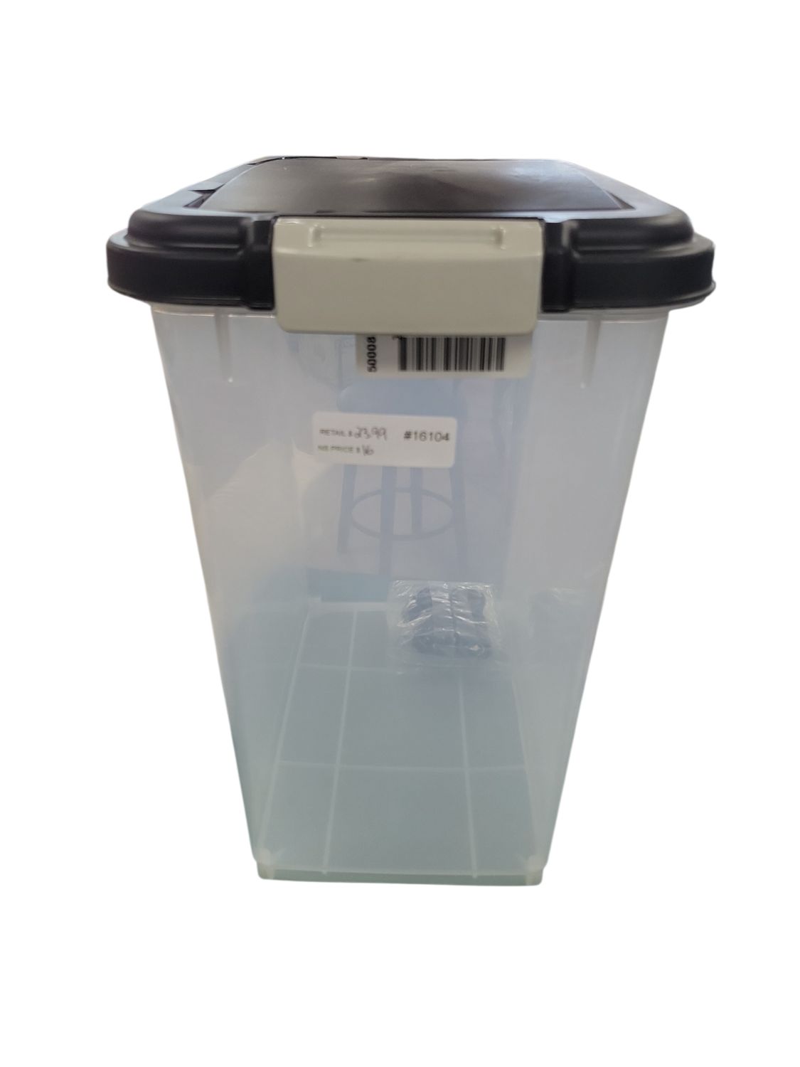 IRIS USA Airtight Pet Food Storage Container with Wheels, Black, 30 lb Capacity - BPA-Free Clear Plastic Bin with Snap-Lid Seal to Keep Kibble, Pellets or Seeds Fresh for Dogs, Cats and Birds